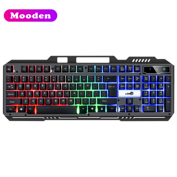 D RK300 Wired Mechanical Keyboard and Mouse Set with LED Backlight