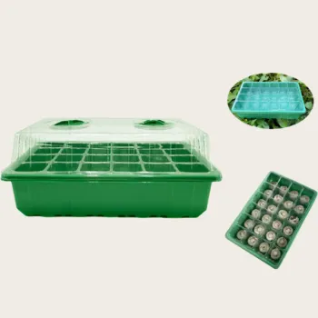 Double Function Plant Nursery Tray & Lids Sowing Propagator Kit