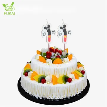 Wholesale Creative Butterfly Knot Small Candles for Party Cake Decoration