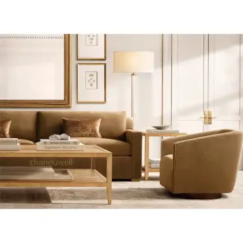 New Arrival Luxury Modern Italian Living Room Furniture Set - Fabric Sofa