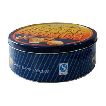 Round Biscuit Packaging Container,Cookie Packaging Tin Box