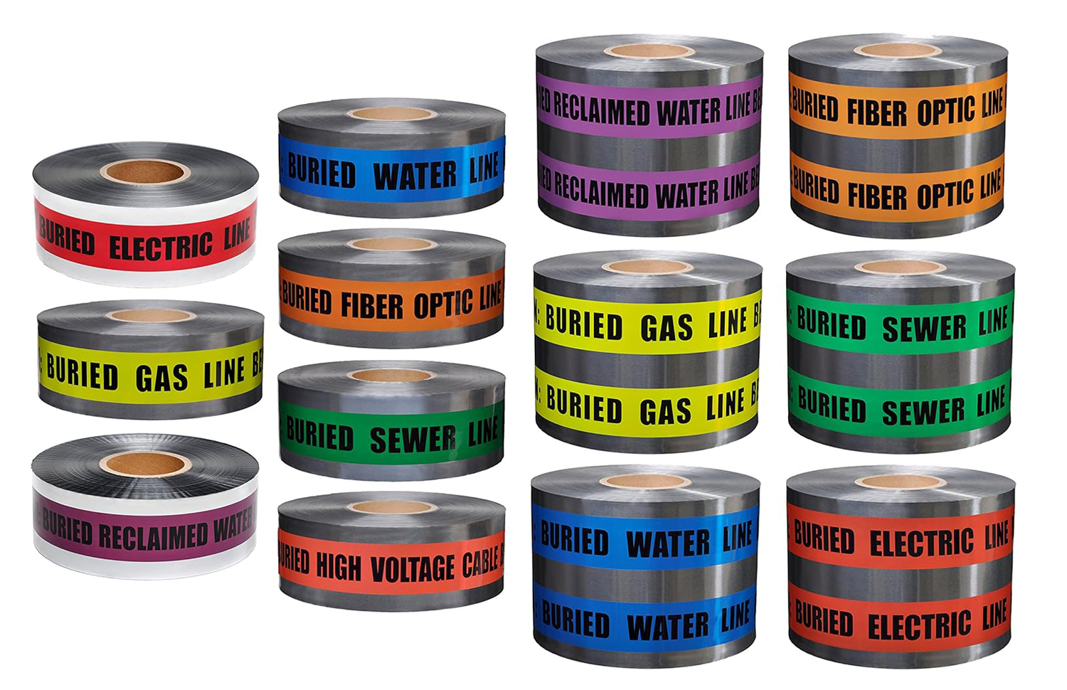 Underground detectable warning tape