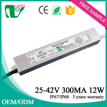 42V 300ma China manufacturer dimmable waterproof constant current led driver for ceiling light