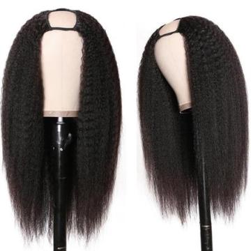 Kinky Straight U Part Human Hair Wig