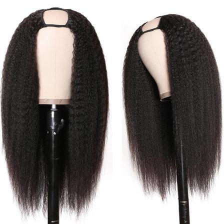 Kinky Straight U Part Human Hair Wig