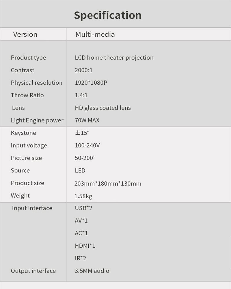 pocket projector bluetooth