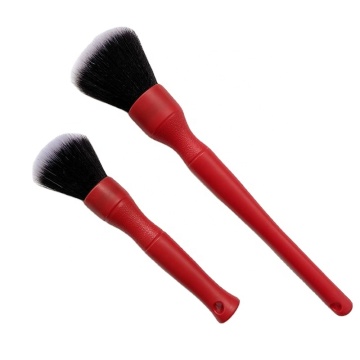 Red/Black PP Handle Car Detailing Brush - Unfoldable Auto Interior Cleaning Brush