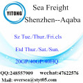 Frete marítimo do porto de Shenzhen que envia a Aqaba
