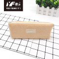 Solid color simple style plush pencil case