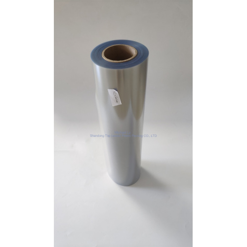 Transparent PVC film for lamination with aluminum foil