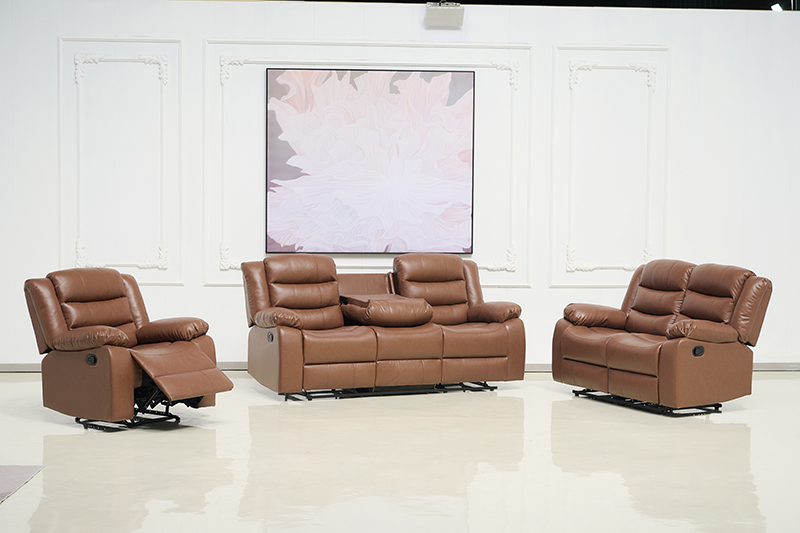 Modern sectional sofa leather recliner sofa set