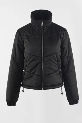 Black short padding coat