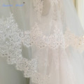 Sapphire Bridal Velos De Novia 2020 Wedding Lace Veils Womens 3 Meters 2 Layers Applique Lace Bridal Wedding Veils With Comb