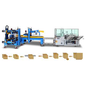 Automatic Carton Sealer: Four-Corner Edge Sealing Machine for Carton Case Box Erector and Bottom Sealing