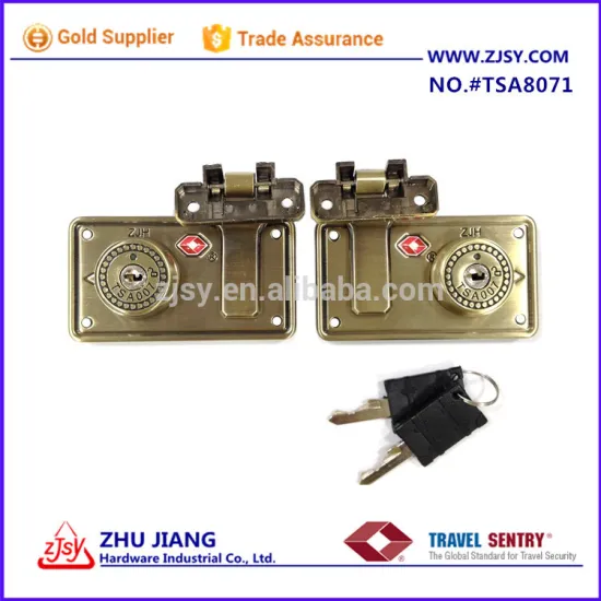 TSA8071 Hard Case Travel Luggage Lock Part Keyed Alike Brush Antique Color