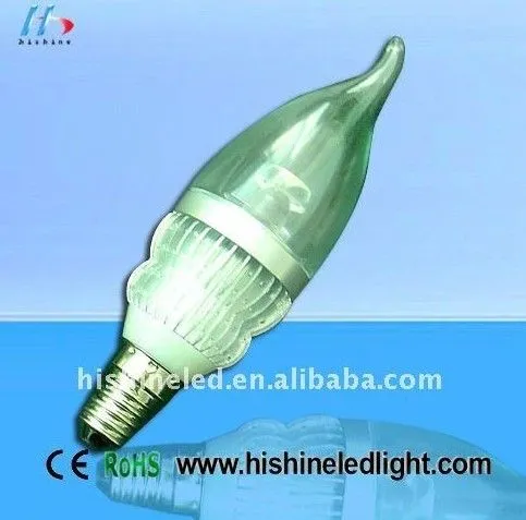 Black Led Spot Light Bulb Aluminium Alloy 3w