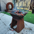 Corten Metal Fire Pit Garden Steel BBQ