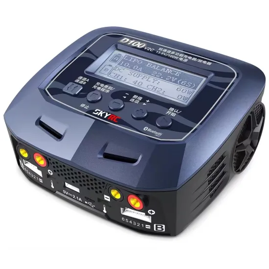SKYRC D100 V2C Model Aircraft Lithium Battery Balance Charger Multifunctional Chinese Voice Dual Balance Charger