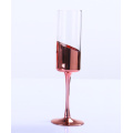 Hot Selling Hand Blown Electroplating Rose Gold Wine Glasses