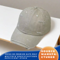 Topi Baseball Warna Solid Tertekan Dicuci