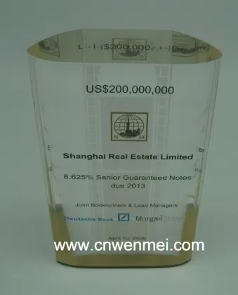 Acrylic Banner Awards plexiglas award