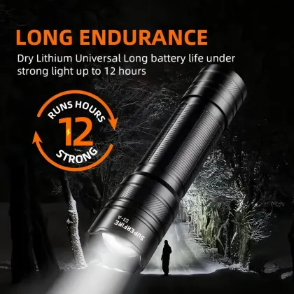 LED waterproof flashlight USB charging portable