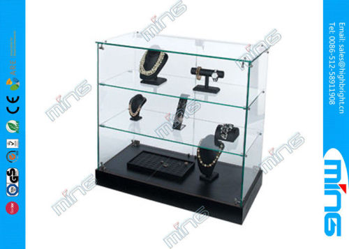 Shopping Mall Glass Display Showcases , Frameless Glass Cabinets
