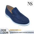 Mocassins elegantes em azul marinho para homens