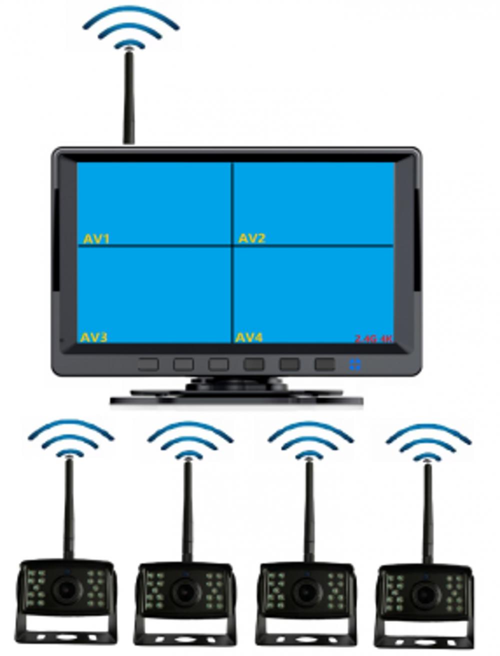 10 inch wireless truck camera system