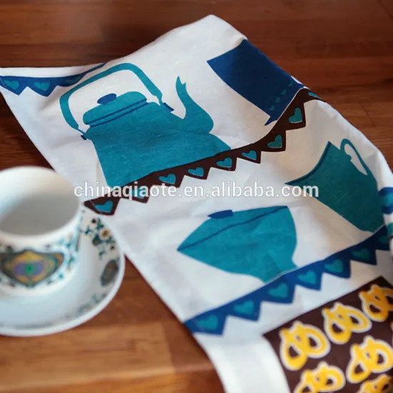 Factory direct supply & Microfiber custom printed tea towel