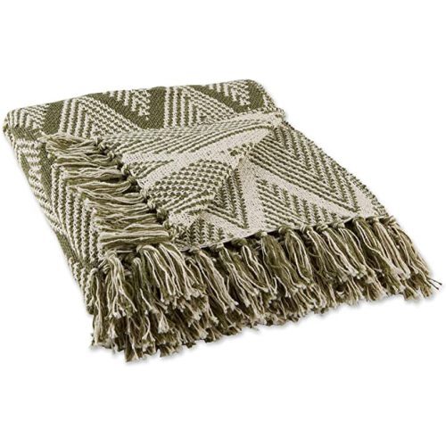 Diamond Throw Collection Fringed Woven Polyester Tæppe