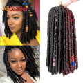 styling faux locs with curly ends synthetic hair