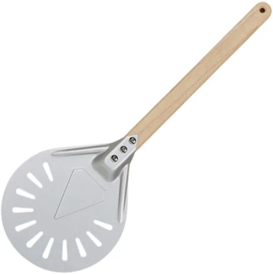 Anodized Aluminum Pizza Peel With  Detachable Handle  Pizza Spatula Turner  Perforated pizza peel