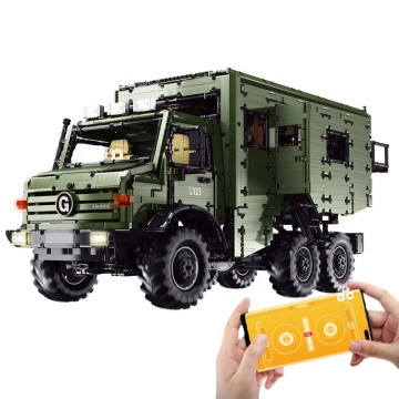 6689pcs j907 unimog göçebilmelik off-road rv karavan model kiti: Bir eğitim yapı taşları çocuklar için oyuncak