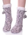 Invierno Sherpa acogedor contra los calcetines de zapatillas calientes calientes