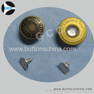 Jean Button With Aluminum Pin 