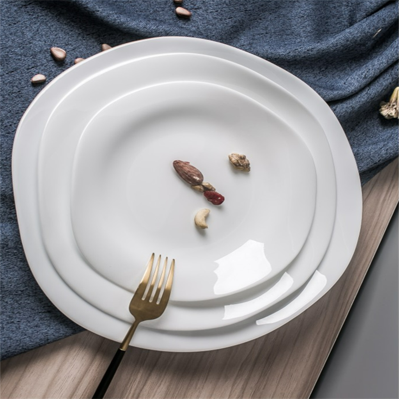 White Opal Glass Flate Plates Png