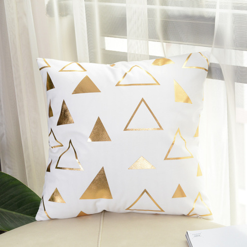 Funda de almohada con diseño geométrico enrejado de diamantes beige