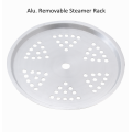 Aluminum steamer stock pot set with steamer rack