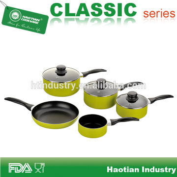 8pcs Pressed Aluminum Non-stick Cookware Set