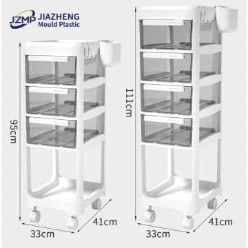Rotary Collapsible ABS Organizer Storage Drawer Cart