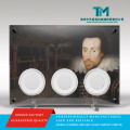 Exibição de moedas em acrílico independente e elegante com fixação segura