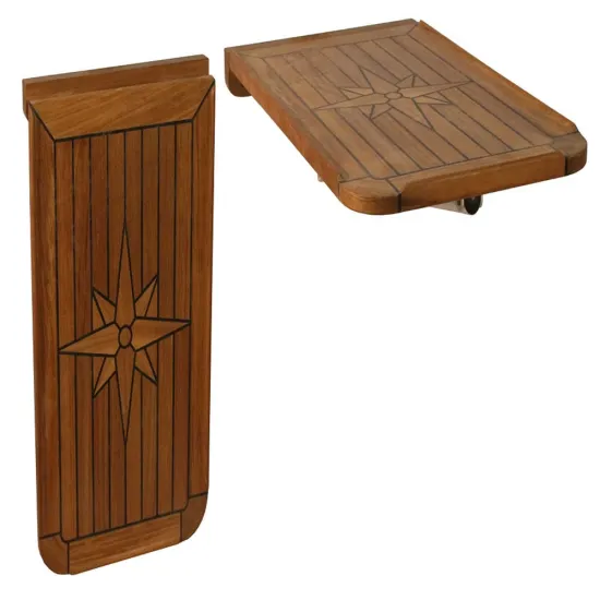 Balcony Folding Teak Table Top for Marine Boat Yacht Caravan RV - 380x600/510x750mm