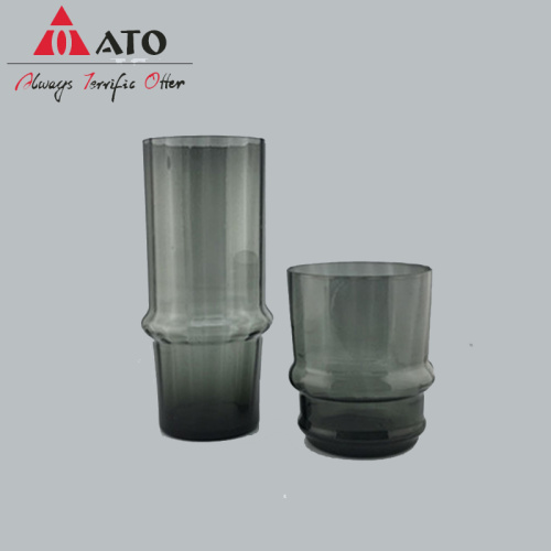 Ato Glass Vase Crystal Gray Colors المزهريات الزفاف