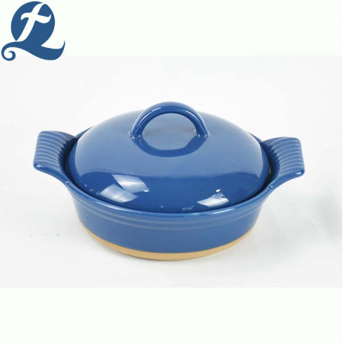New arrivals solid color handle bakeware with lid