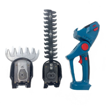 2-in-1 Handheld Grass Shear & Hedge Trimmer Electric Shrub Cutter
