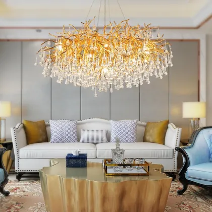 Modern Luxury Crystal Chandelier Raindrop Designs