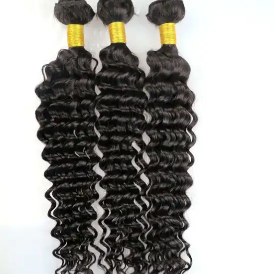 Virgin Peruvian Human Hair Weaves 8-40 Inch Curly Deep Wave Bundles