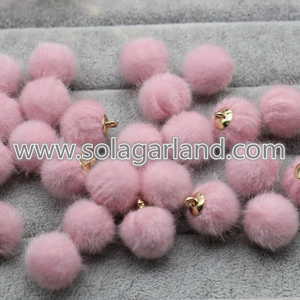 Mink Fur Ball Pompom Pom Ball Charm Pendants