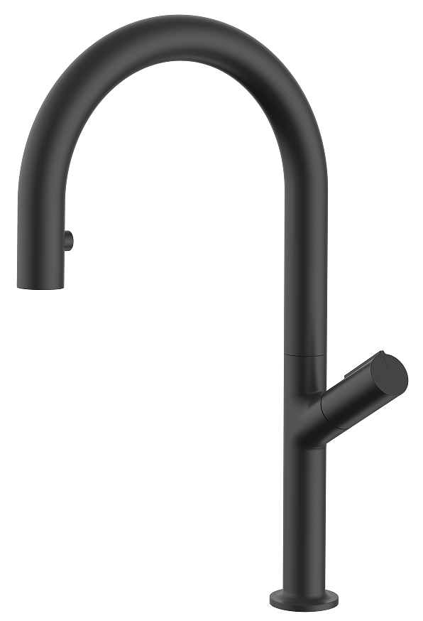 Faucet dapur tarik hitam matte